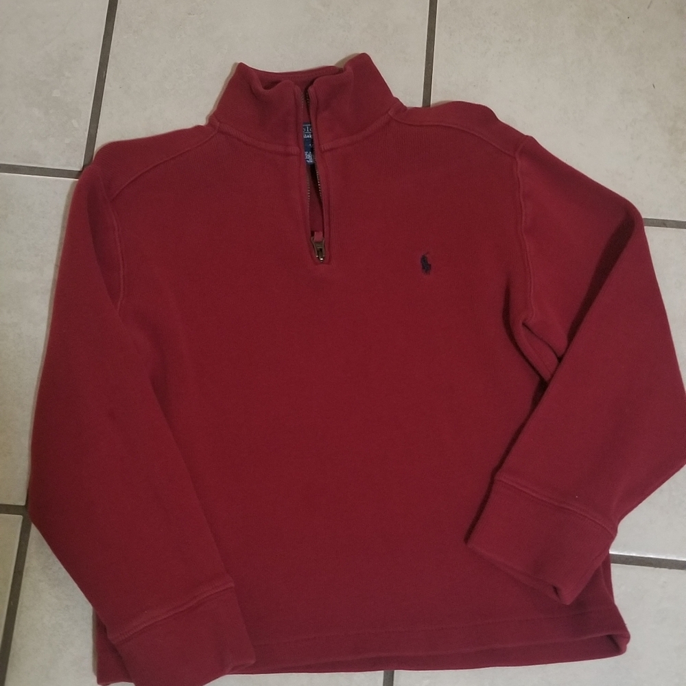 Boys Long Sleeve Quarter Zip Polo